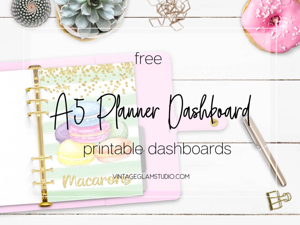 A6 RINGS Printable Planner Dashboards Printable Vellum Acetate 